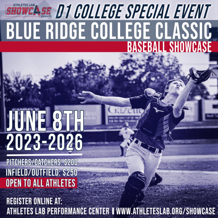 ATHLETES LAB Blue Ridge Baseball Showcase scheduled June 8 in Maiden